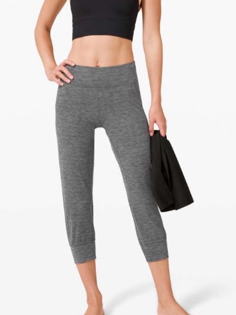 Lululemon Align Jogger Crop *23" in Heathered Black